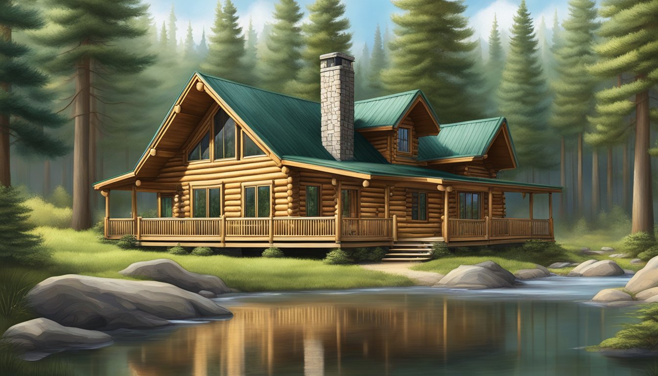 Modern Twist on Traditional Log Home Double Wides